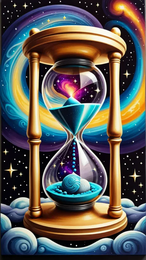 <lora:GaelicPatternStyleXL:1> GaelicPatternStyle an hourglass with a galaxy swirling inside