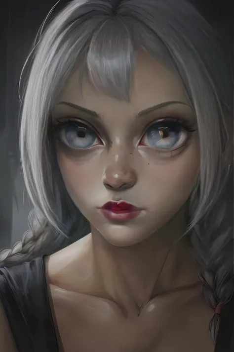 <lyco:sas christiansen big eyes_v1.0:1> sas christiansen big eyes, woman, ((((closeup headshot))), heavy makeup,