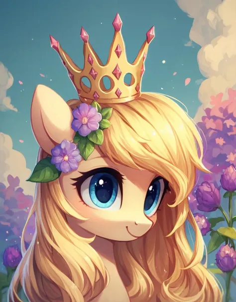 score_9, score_8_up, score_7_up, score_6_up, score_5_up, score_4_up, 
CuteStyle,scrambled, 1girl, solo, blue eyes, crown, blonde hair, flower, long hair, bow,
,<lora:Cute_Style_pony:0.8