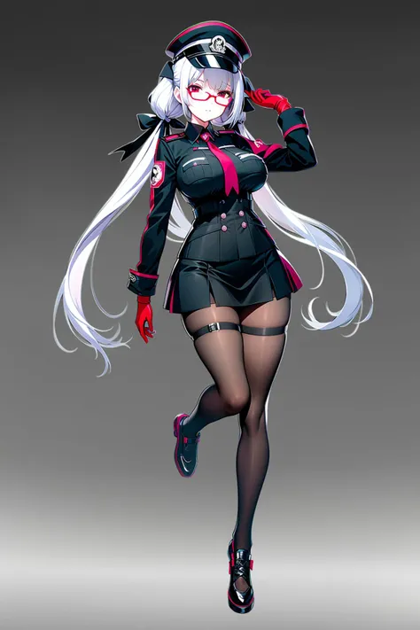 masterpiece, best quality, ultra-detailed, beautiful, nai3, 1girl, solo, full_body, tachi-e, 
bb \(fate/extra\), bb \(fate\), 
bbdef, hair ribbon, black coat, open coat, white shirt, neck ribbon, long sleeves, white gloves, black skirt, high-waist skirt, black thighhighs