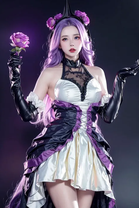 aura the guillotine,
aura the guillotine, long hair, (purple eyes:1.1), purple hair, braid, horns, twin braids, smile,
skirt, thighhighs, gloves, choker, black gloves, elbow gloves, magical girl,
outdoors,
looking at viewer,
(masterpiece:1.2), best quality, high resolution, unity 8k wallpaper, (illustration:0.8), (beautiful detailed eyes:1.6), extremely detailed face, perfect lighting, extremely detailed CG, (perfect hands, perfect anatomy),