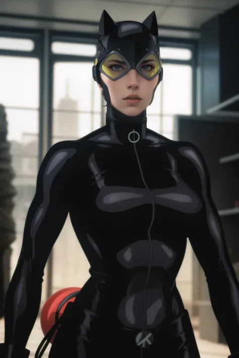 Un primer plano de una persona en un traje de cuero negro, Renderizado de cuerpo completo, Cuerpo completo femenino, Render 3D de Catwoman, Avatar de la parte superior del cuerpo, Pose de perfil de cuerpo completo, Hembra de cuerpo completo, Pose de hechicera oscura de cuerpo completo, single character full body, Detalles de cuerpo completo, Cuerpo completo detallado, Vista lejana de cuerpo completo, Alejado del cuerpo completo