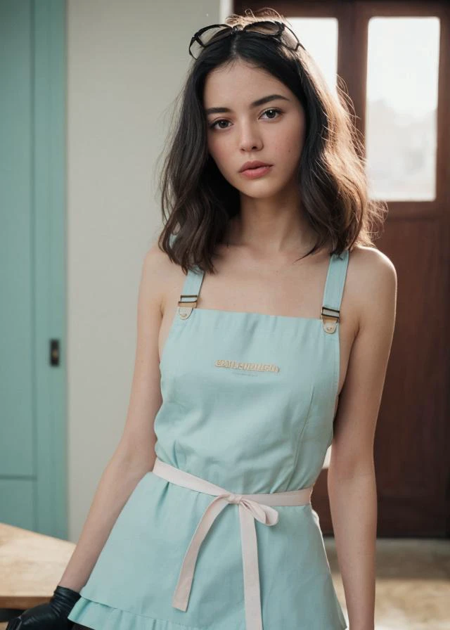 (pastel color:1.3), (High detail RAW Photo), a woman Leaning with one elbow on an invisible wall in corner of her auction, wearing maid outfit apron headdress elbow gloves frilled skirt puffy sleeves , 1970s \(style\), ((led strip lights)), (Mint and Rosewood ambient:1.3) ((close up:0.7)), (extremely detailed skin, photorealistic, heavy shadow, dramatic and cinematic lighting, key light, fill light), sharp focus, film grain, grainy, cinematic, imperfect skin, fabrics, textures, detailed face, detailed skin, warm colors NaturalHand2-3500, (golden hour hair, layered hair:1.3),, (pastel color:1.3), (High detail RAW Photo), (extremely detailed skin, photorealistic, heavy shadow, dramatic and cinematic lighting, key light, fill light), sharp focus, film grain, grainy, cinematic, imperfect skin, fabrics, textures, detailed face, detailed skin, detailed fingers, warm colors NaturalHand2-3500,
