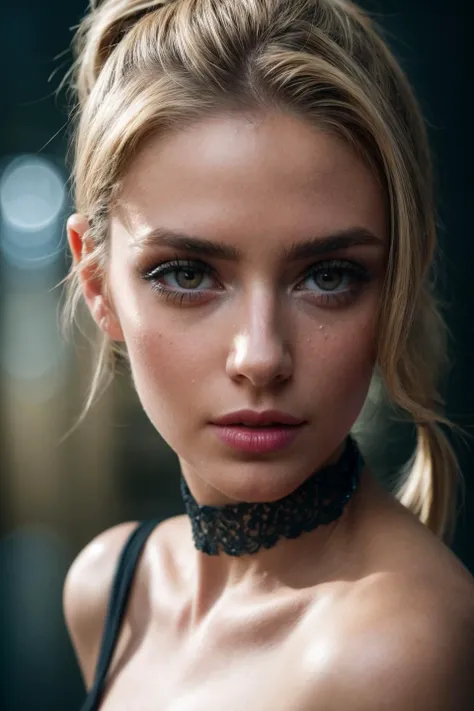 dominant, confident, seductive, intimidating, disdain, provocative, (solo:1.3), full body BREAK masterpiece, best quality, high quality, professional quality, highly detailed, highres, perfect lighting, natural lighting, ultra-detailed masterpiece, <lora:add_detail:0.1> CGSociety, ArtStation, close portrait, (manga:1.3), beautiful, attractive, handsome female, nsfw, perfect eyes, long eyelashes, eyeliner, (blonde hair, short pigtails hair), long blonde hair, (makeup, eyeliner:1.1), blue eyes, sexy, choker, (cute anatomy:1.1) BREAK <lora:add_detail:0.3><lora:Elixir:0.3><lora:GoodHands-vanilla:1>, in lomostyle, epiCPhoto, <lora:DETAIL_SLIDER_BY_STABLE_YOGI:0.3> <lora:detail_slider_v4:0.3> <lora:EnhancedDetail:0.3> <lora:more_details:0.3>