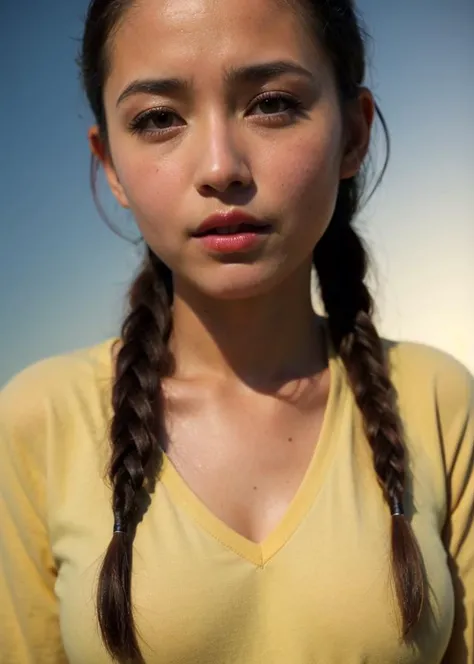 Encaustic, 1girl, wearing personal chef outfits, (CMYK hair, side braid hair:1.36),
, Various postures, contemptuous, scared, petite,
(freckles:0.5), (dark mole:0.3), (skin spots, acnes, skin blemishes, age spot, lanugo:0.3), from below , in the (energy plant:1.4),
Deviantart,
autumn,
noon,, Ultra-high quality photos, RAW photo, beautiful detailed face and eyes, (photorealistic:1.4), best quality, highres, realistic, 16k, caustics, Core shadow, dynamic light, beautiful and delicate lips, delicate fingers, detailed pupil, real human skin, (Extremely detailed),