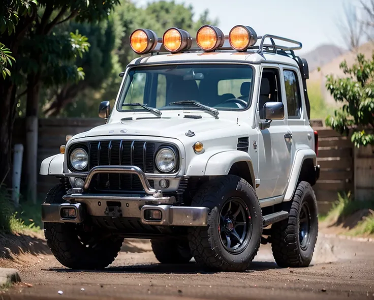 stylistic, a car with oversized tires, reflective, hyper detailed, ultra sharp, film, ultra realistic, ((best quality)), ((masterpiece)), ((realistic)), no humans, silicone, metal, (highly detailed, fine details, intricate), (lens flare:0.5), (bloom:0.5), dust, raytracing, specular lighting, (((depth of field, cinematic film still))),