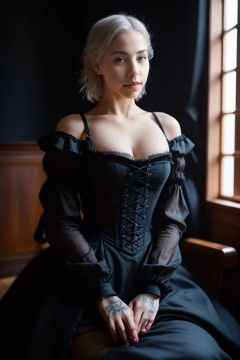 Merger_eliza_elfbaby,
(French Post card, wearing a Victorian steampunk dress sitting in a Victorian parlour house, glamour, Victorian, atmospheric Victorian steampunk:1.2),
bokeh, f1.4, 40mm, photorealistic, raw, 8k, textured skin, skin pores, intricate details <lora:epi_noiseoffset2:1>, epiCRealism <lora:ClothingAdjuster3:-1>