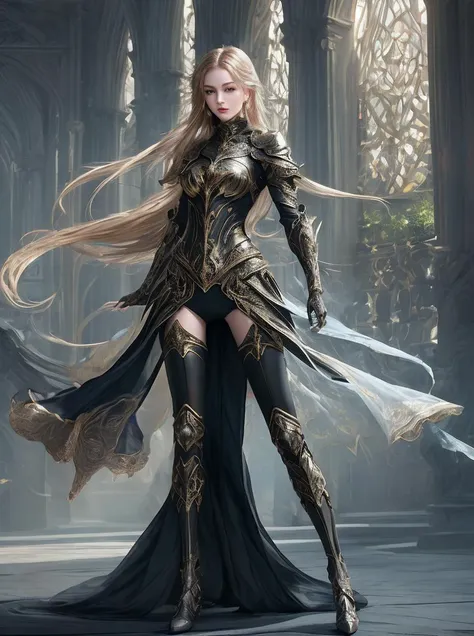 mysterious [girl|woman] in arcane [outfit|armor], long legs, wide stance, [action pose], [pale skin], blurry background, [bokeh], [elevate the quality to a professional level paying special attention to key features and details, craft images with sophisticated design and refined composition, exquisite attention to detail especially in obscure regions, strive for aesthetics and artistry, create stunning and highly detailed image, capture scenes with the highest possible resolution showcasing intricate details, aim for perfect depictions conveying exceptional depth and clarity, utilize soft lighting and shadows to highlight characteristic features, ensure crisp sharpness, apply deep and intense colors]