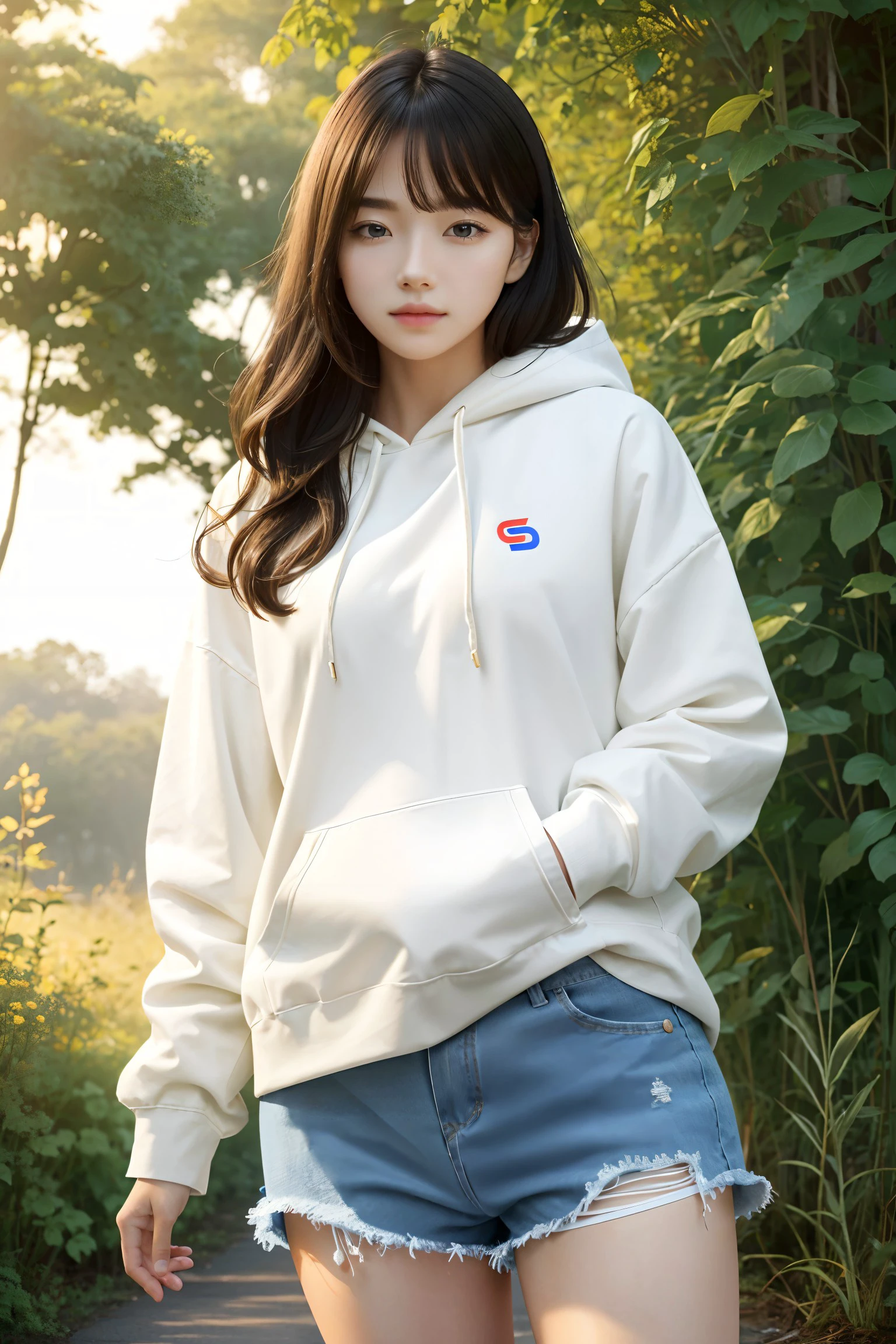 high quality, highres, (high detail:1.5), best quality, (masterpiece:1.3), 4k, (cute), F4, (realistic:1.3),
rim light, nature light,