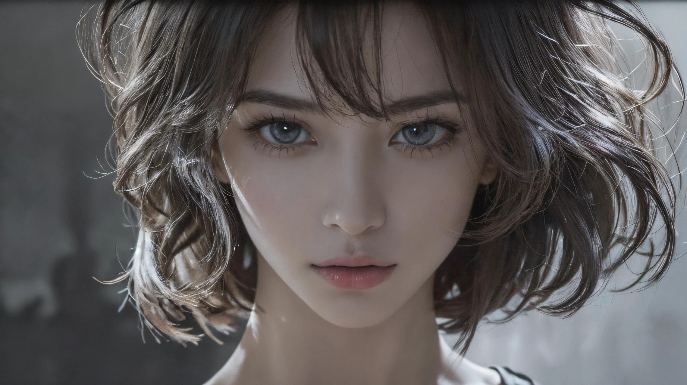 (Neo noir thriller movie theme:1.3), wide shot, (still life motion picture:1.2), polaroid POV, effortless elegance, simplicity, dramatic, (clean lines, minimalist, clutter-free, essentialism, declutter, subtle, modern minimalism, clarity:1.4), sooth toned,
flat chest, buxom Beauty, lying on futon, bared body, seductively facial expression, reflection eyes, bangs between eyes,
(masterpiece:1.3), (photo realistic:1.4), (best quality:1.3), (extremely detailed:1.3), hyper detailed, extremely high resolution, extremely high res, high resolution, highres, natural volumetric lighting, (low key:1.8), (in the dark:2.5), (dark Scene:2.5), detailly environment, look at viewer,
sub surface scattering, soft shadow, noise reduction, (chiaroscuro, Scumble, Sfumato),
RAW Photo, polarized Anamorphic lens, F1.2, sharp focus, (hyper, ultra, micro, macro, nano, detailing), (enhanced quality), realistic detail skin texture, detailed face features, detailed shiny eyes, detailed pupils, detailed reflection, detailed hair, (maximum, best, exquisite, fine, sharp, complicated, detailly, realistic background), intricate detailed
