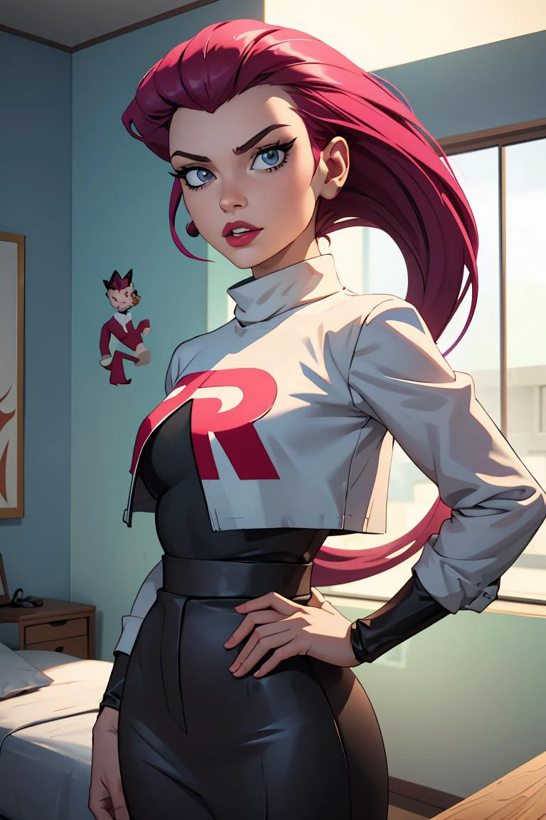 (masterpiece, best quality), 1girl, <lora:TR_Jessie-DEF:1> jessie, team rocket