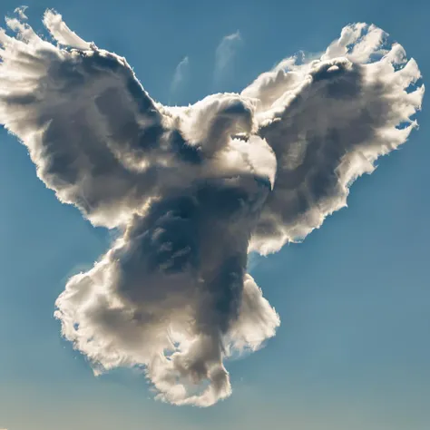 a photo of a cloud that looks like an eagle about to strike, detailed <lora:Aether_Cloud_v1:1>