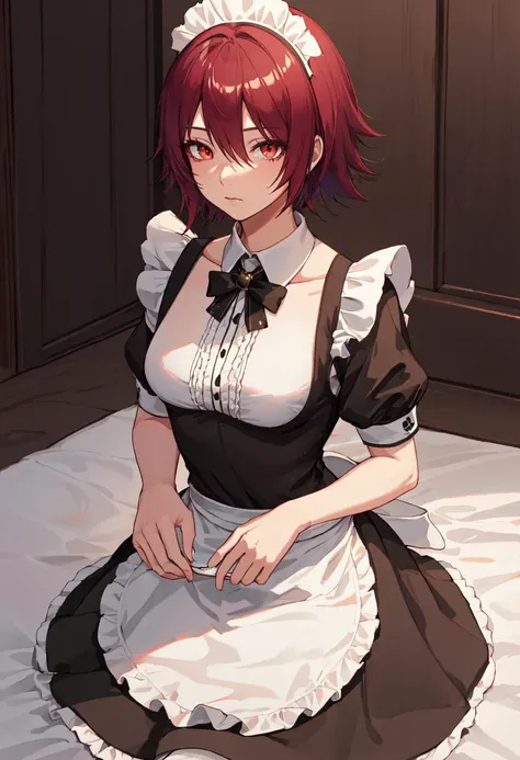 best quality, masterpiece, highres, solo, (exusiai_arknights:1.10), (maid:1.40), (long maid dress:1.15), 21 <lora:exusiai_arknights:0.80>