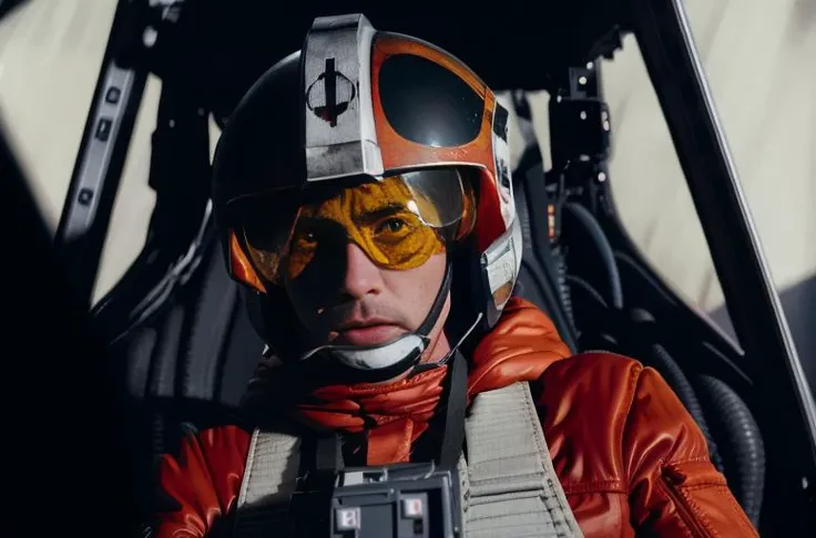 (((cockpit view))),red haired woman,<lora:rebelpilotsuitv02:1> helmet on, googles on,(rebel pilot suit:0.7), ((en face)),photorealistic, photo, masterpiece, realistic, realism, photorealism, high contrast, photorealistic digital art trending on Artstation 8k HD high definition detailed realistic, detailed, skin texture, hyper detailed, realistic skin texture, armature, best quality, ultra high res, (photorealistic:1.4),, high resolution, detailed, raw photo, sharp re, by lee jeffries nikon d850 film stock photograph 4 kodak portra 400 camera f1.6 lens rich colors hyper realistic lifelike texture dramatic lighting unrealengine trending on artstation cinestill 800,