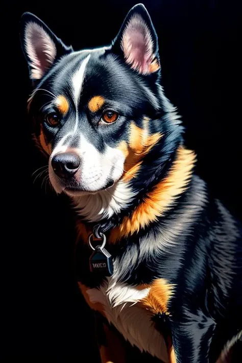 (((colorful dog on a dirt path, dark mysterious forest, dramatic lighting, dark photo, night))),, best quality, ultra high res, (photorealistic:1.4),, high resolution, detailed, raw photo, sharp re, by lee jeffries nikon d850 film stock photograph 4 kodak portra 400 camera f1.6 lens rich colors hyper realistic lifelike texture dramatic lighting unrealengine trending on artstation cinestill 800,, photorealistic, photo, masterpiece, realistic, realism, photorealism, high contrast, photorealistic digital art trending on Artstation 8k HD high definition detailed realistic, detailed, skin texture, hyper detailed, realistic skin texture, armature