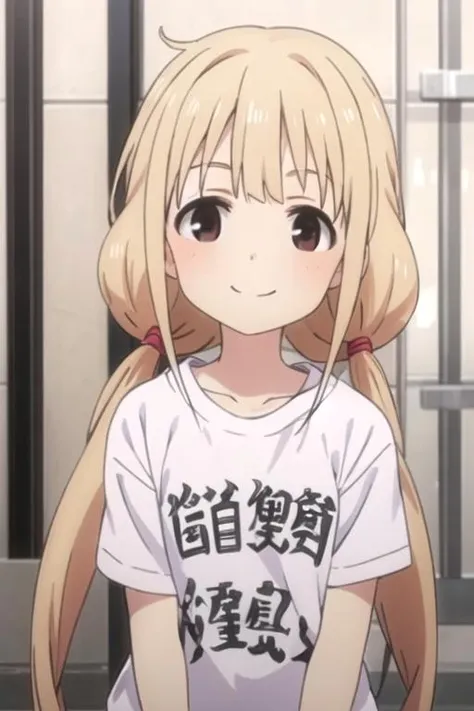 (((pixel-perfect, detail-perfect))), solo, 1girl, <lora:anzu-idolmaster-01:0.8>, anzu futaba, t-shirt, clothes writing, smile, looking at viewer