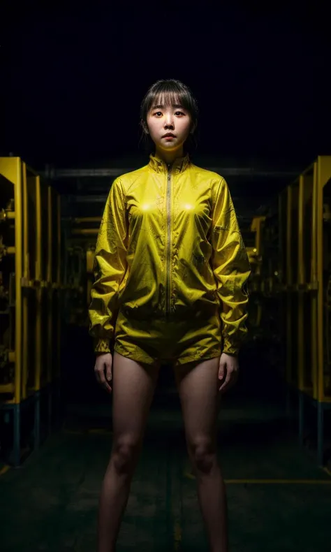 Woman in yellow clothes standing next to some yellow machines, Iu's face, visual impact, 32K, zhang jingna's style, i can't believe how beautiful this is, nikon d850, kawacy, detailed military scenes, rtx on, body art, Jim Lee, <lora:difConsistency_photo:0.75>, <lora:difConsistency_detail:0.5>, <lora:difConsistency_darktheme:0.75>