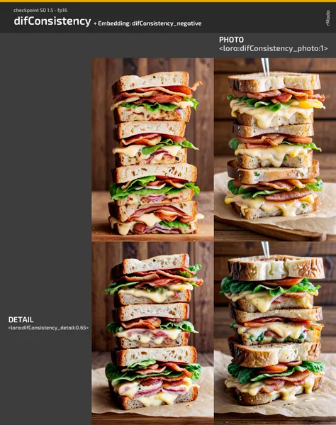 a BLT sandwich with extra bacon, (rustic diner background), seed bread, pepper jack cheese, <lora:difConsistency_photo:1>, <lora:difConsistency_detail:0.65>