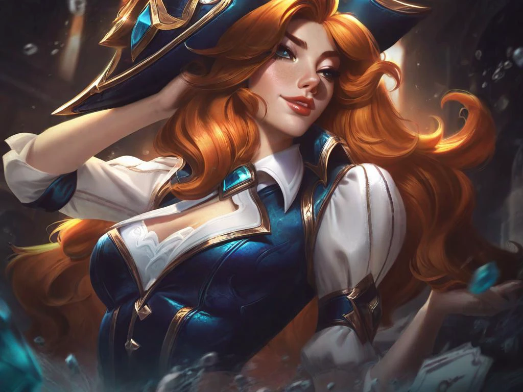 best aesthetic, lolsplashart, miss fortune, Sarah Fortune,1girl,upper body,