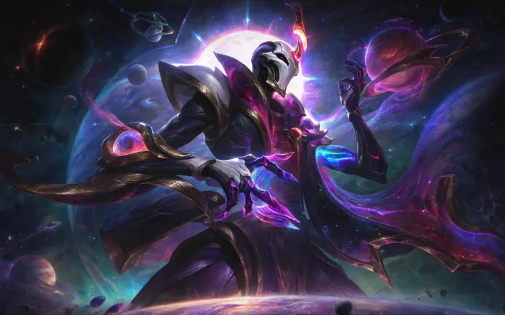 best aesthetic, lolsplashart, dark cosmic jhin