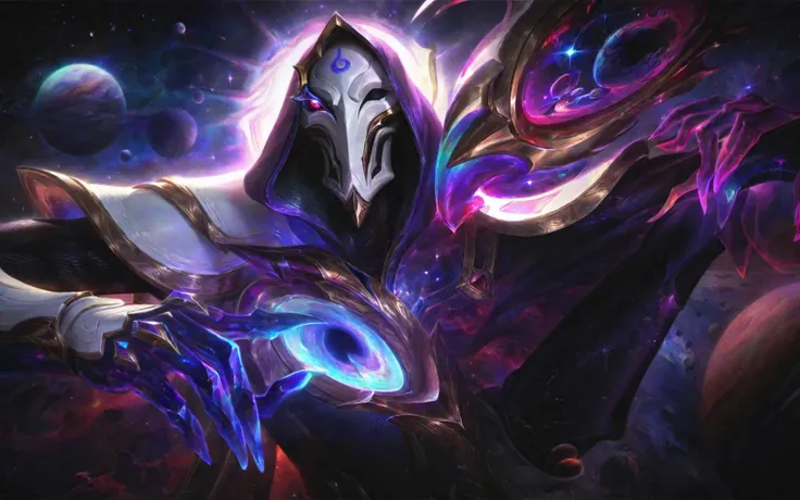 best aesthetic, lolsplashart, dark cosmic jhin