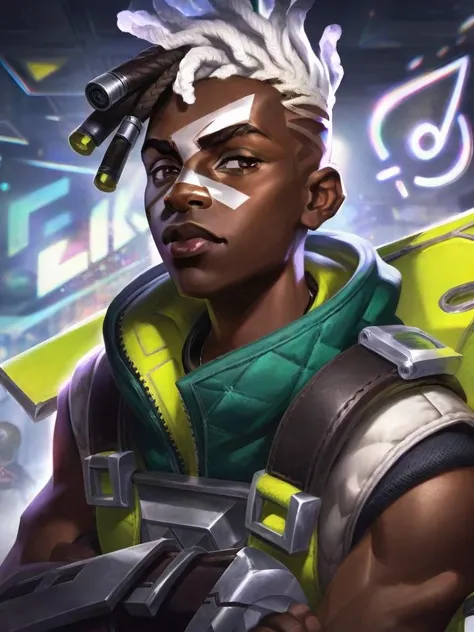 best aesthetic, lolsplashart, Ekko, 1boy,