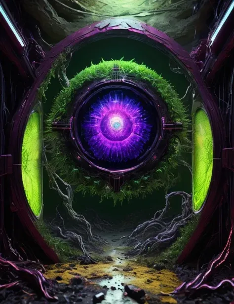 ((best quality)), ((masterpiece)), ((realistic,digital art)), (hyper detailed), F0rg0tt3nSynth Vast Goldenrod Bush-like Linear-lanceolate plant, Shiny Texture Underground Rhizome, Rough, Bluish-Green Spore Print Berry fruit, Lustrous, Involucre, Distichous Phyllotaxy, Propagative root , octane rendering, raytracing, volumetric lighting, Backlit,Rim Lighting, 8K, HDR, <lora:F0rg0tt3nSynth-000011:1>