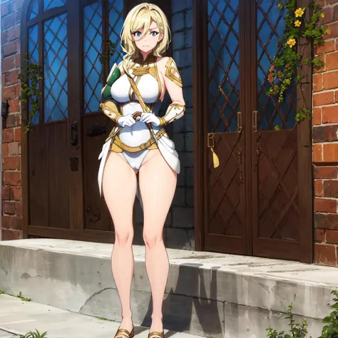 1female_knight, full body, braid, highly detailed face, best quality,<lora:1female_knight_v1.0:1>, swimsuit