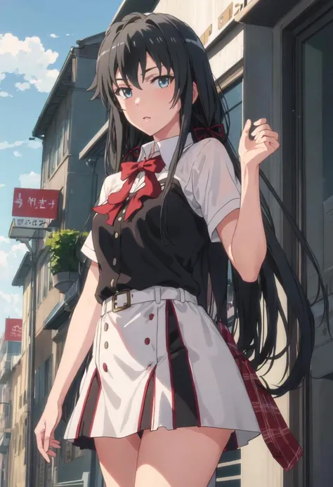 {safe:1.10}, best quality, masterpiece, highres, solo, {yukino_yukinoshita_yahariorenoseishunlovecomewamachigatteiru:0.90}, jumping, cowboy_shot, looking at viewer