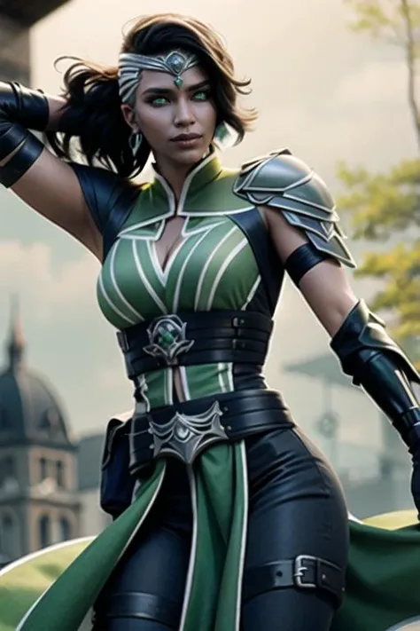 (masterpiece:1.2),(best quality:1.2)),perfect eyes,perfect face,perfect lighting,fashion,masterpiece,best quality,highly detailed,
solo,1girl,one side shoulder armor,glowing eyes,green eyes,<lora:VivienV1-000010:0.9>,cowboy_shot,
