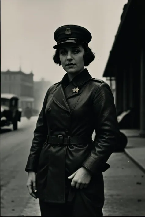 <lora:DystopianNudes:0.9> dystopiannudes, photo of a woman in a military uniform, documentary photography, capturing reality, social issues, human experiences, photojournalistic storytelling, candid moments, authentic narratives, raising awareness, documenting history, preserving cultural heritage, immersive storytelling, evoking empathy, powerful imagery, journalistic integrity