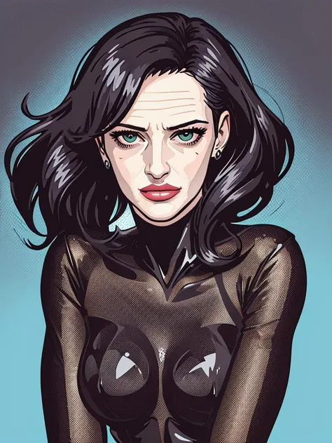 (vector:1.4),Exact, Wikihow, highlighted, delineated, a pop art painting, a Eva Green