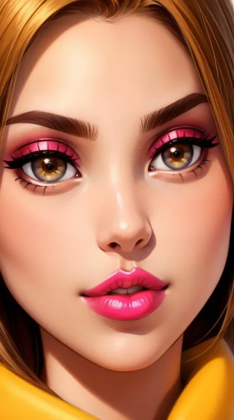 Closeup portreit of a girl with duckface, high quality