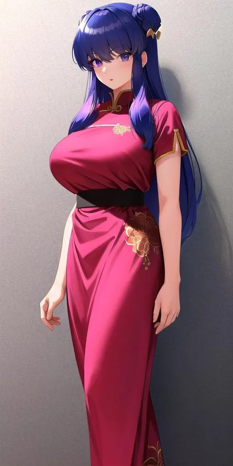 <lora:ShanpuuRanmaV2:0.7> shanpuuranma, large_breasts, standing, solo, Chinese_Clothes_Waitress_SMP, masterpiece, best quality, detailed face, detailed eyes, highres,
