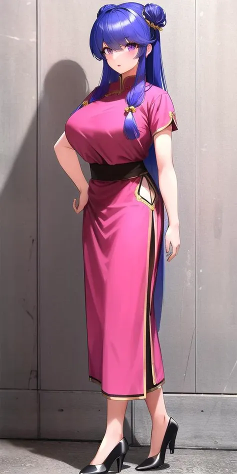 <lora:ShanpuuRanmaV2:0.7> shanpuuranma, large_breasts, standing, solo, Chinese_Clothes_Waitress_SMP, masterpiece, best quality, detailed face, detailed eyes, highres,