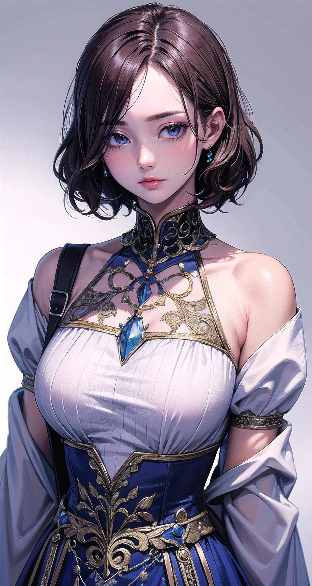 ((masterpiece,intricate details)),1girl,mature female,upper body,