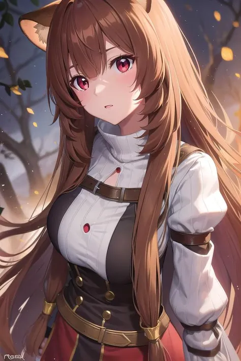raphtalia, <lora:raphtalia-lora-nochekaiser:1>,
raphtalia, animal ears, brown hair, long hair, raccoon ears, raccoon girl, raccoon tail, (red eyes:1.5), tail,
BREAK arm garter, belt, brown belt, brown dress, dress, juliet sleeves, long sleeves, puffy sleeves, short dress,
BREAK looking at viewer,
BREAK outdoors, forest, nature, sun, sky, (cowboy shot:1.5),
BREAK <lyco:GoodHands-beta2:1>, (masterpiece:1.2), best quality, high resolution, unity 8k wallpaper, (illustration:0.8), (beautiful detailed eyes:1.6), extremely detailed face, perfect lighting, extremely detailed CG, (perfect hands, perfect anatomy),