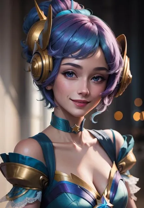 <lora:star_guardian_Orianna:0.8>, star_guardian_Orianna, solo, smile,, (masterpiece, best quality, absurdres, detailed, ultra-detailed:1.3)