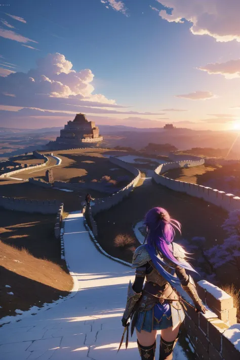 1girl, dramatic Cycles render, Hopeless, landscape of a Hateful flawless ([Rome|The Scottish Highlands]:1.3) in the distance there is a Great Wall of China, concept art, lush space with Orchard, Winter, Confused, Emopunk, Beautifully Lit, L USM, psychedelic colors, rpg concept art, stylized, RTX, 4K, female, emotion, world of warcraft
