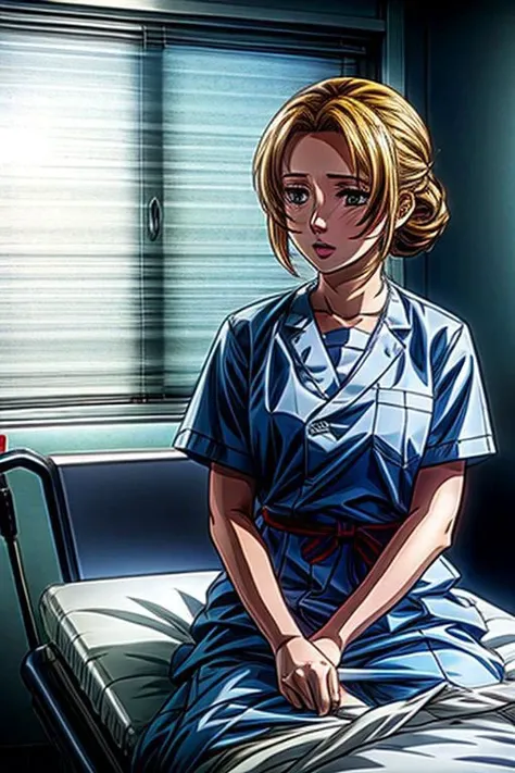 (high quality) (masterpiece) A scene of an anime girl in the hospital, emotional scene, various scene.