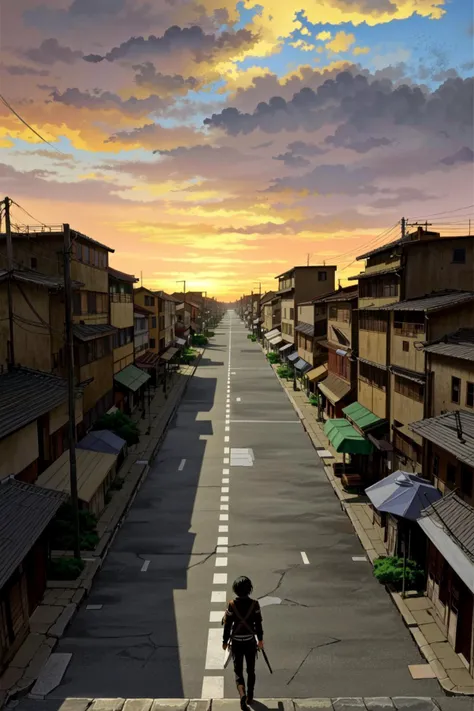 masterpiece of anime, best cinema quality, volumetric lighting and shadows
1boy, levy from attack on titan, Hajime Isayama style
city of attack on titan background