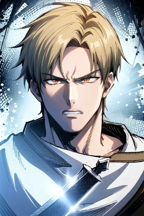 fantasy, fantasy-style, 1boy, male focus, weapon, sword, solo, blonde hair, holding, holding weapon, holding sword, short hair, clenched teeth, bandages, teeth, black shirt, shirt, gloves, bangs, looking at viewer, pants, collarbone, angry, bandaged arm, torn clothes, parted bangs, yellow eyes, bandaged hand

(Highres), 8K, Detailed, Ambient Light, Digital Art, Soft Lighting, (Hyper-Detailed Background:1.2), (((masterpiece))), (highest quality), ((perfect face)), (cinematic lighting),  best quality,  realistic background, highres, (intricate details), detailed finger, extremely detailed, intricate, award-winning, hyper-detailed, hard lighting, intricate details, (illustration:1.1), highres,