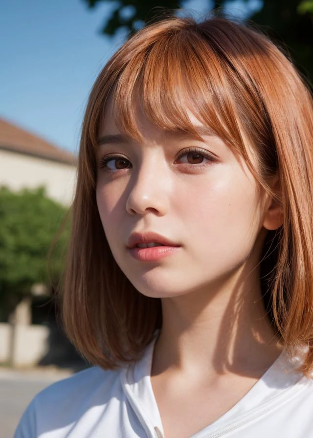 raw photo, a photograph of Mexican 1girl, (wear a Track suit :1.3), aroused, cinematic angle, (cinematic shadows, bokeh, depth of field:1.3),
(pastel orange hair, retriever hair:1.25),
in the ( village, houses, public buildings, village green:1.2),
summer,
dusk,
NaturalHand2-3500, natural skin texture, hyperrealism, hdr, hyperdetailed, RAW photo, photorealistic, best quality, highres, realistic, 8k, caustics, dynamic light, beautiful and delicate lips, delicate fingers, detailed pupil, real human skin,