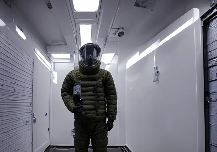 D1J1Z1 man inside cryogenic storage pod