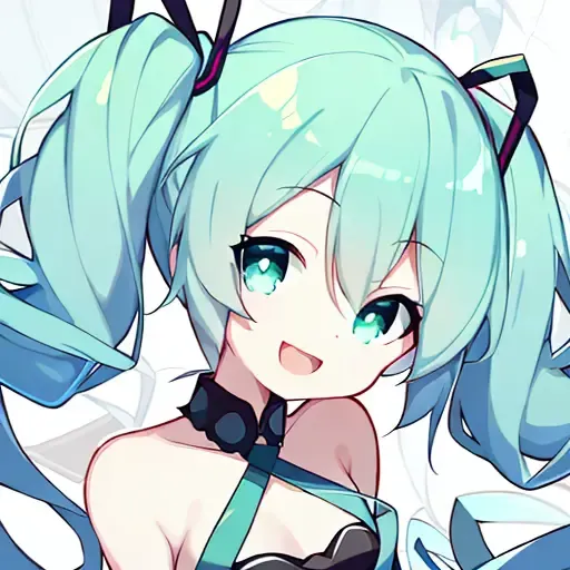 1girl,hatsune miku,avatar,twintails,laughing,aqua eyes,facial,face,anime,outline,looking at viewer,arms behind back
 <lora:quan-style-v2-000020:1>