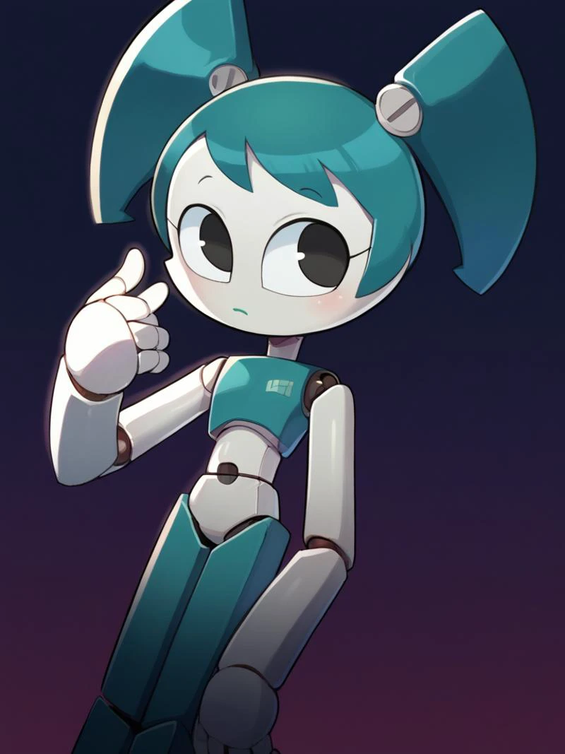 score_9, score_8_up, score_7_up, source_anime, BREAK
1girl, solo,  <lora:Miwako:1> <lora:XJ-9-15:0.8> xj9, robot girl, robot joints, android, joints, twintails, aqua hair ,black eyes, colored skin, white skin,