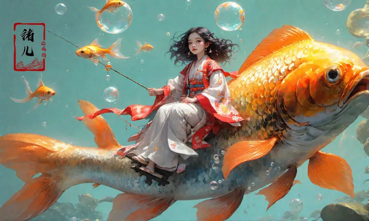 super vista, super wide Anglebubble
goldfish1girl a girl riding on a large goldfish,  fishing rodfishing(hanfu:1.4),
<lora:~Q?-Y'| goldfish:0.8>