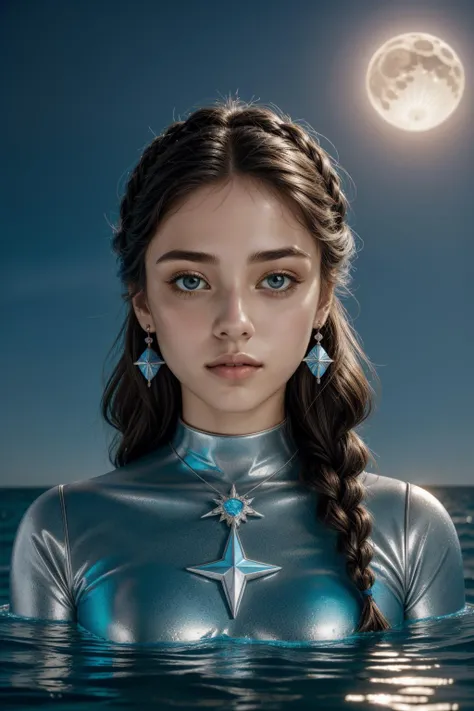 1girl, (designed by Emiliano Ponzi:1.2) and (Georg Jensen:1.1) and (Victor Enrich:1.1) and (Arnold Böcklin:0.7) , 8k Ice statue of of a concept art, a Sea full of strong Pirate (Male Falconers:1.3) , the Falconer is very Despicable and Verdant, they have French braid hairstyle, Noble vegetation and Heliosheath in background, Moon in the night, Wide view, Screen print, Confused, Glowwave, Violet lighting, 35mm, Fujicolor, [Fire|Arcane] and Water, stylized, photo-realistic face, matte skin, highly detailed, pixiv