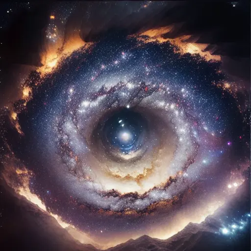 masterpiece, sharp, ultra detailed, 8k,an eyes made by milky way, the midle of the eye is a black hole, ((soft dimmed light)), angle view, best quality, dimmed, (high detailed background:1.2),8k uhd, dslr, soft lighting, high quality, film grain, Fujifilm XT3, intricate detail, <lora:milkyW:1>