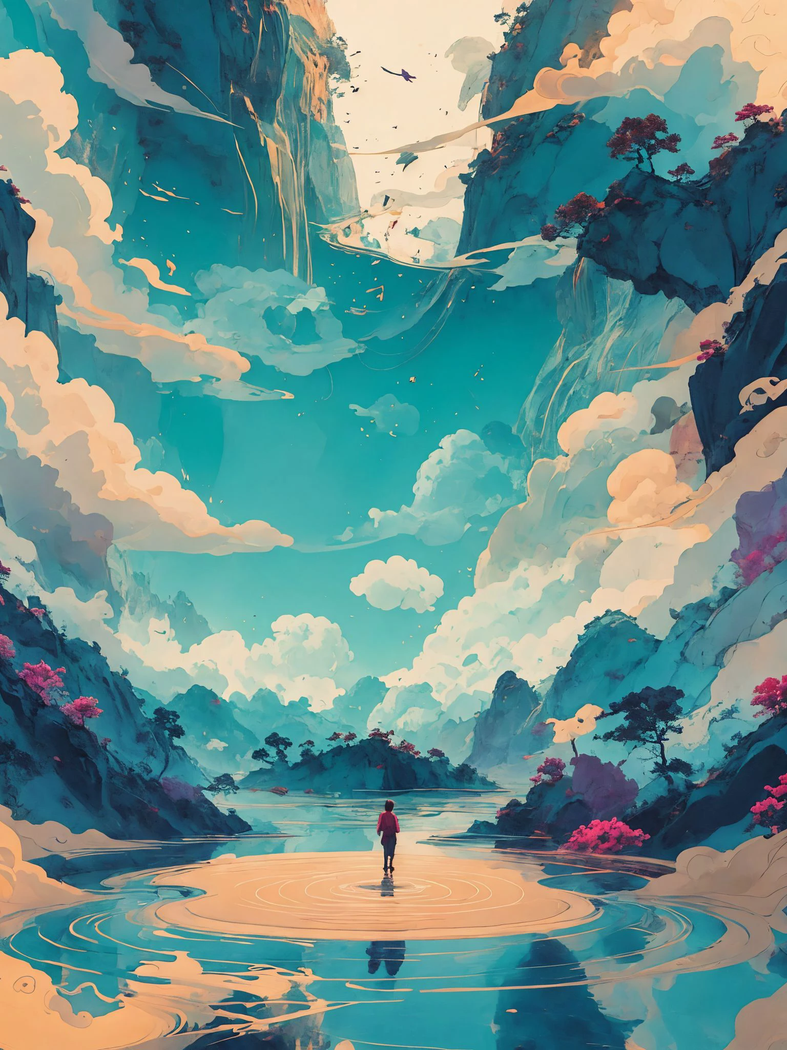 xuer dreamy landscapes,
<lora:~Q?-h^{\ql4 xuer dreamy landscapes:0.8>,